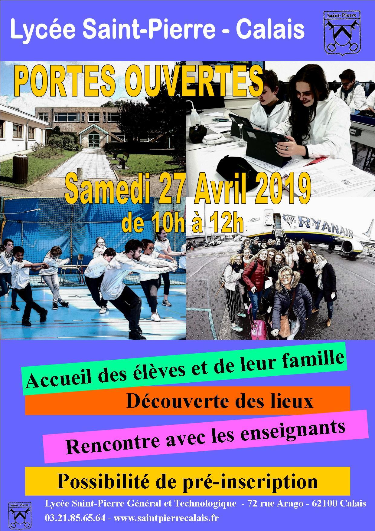 Affiche Portes ouvertes Lycée avril 2019