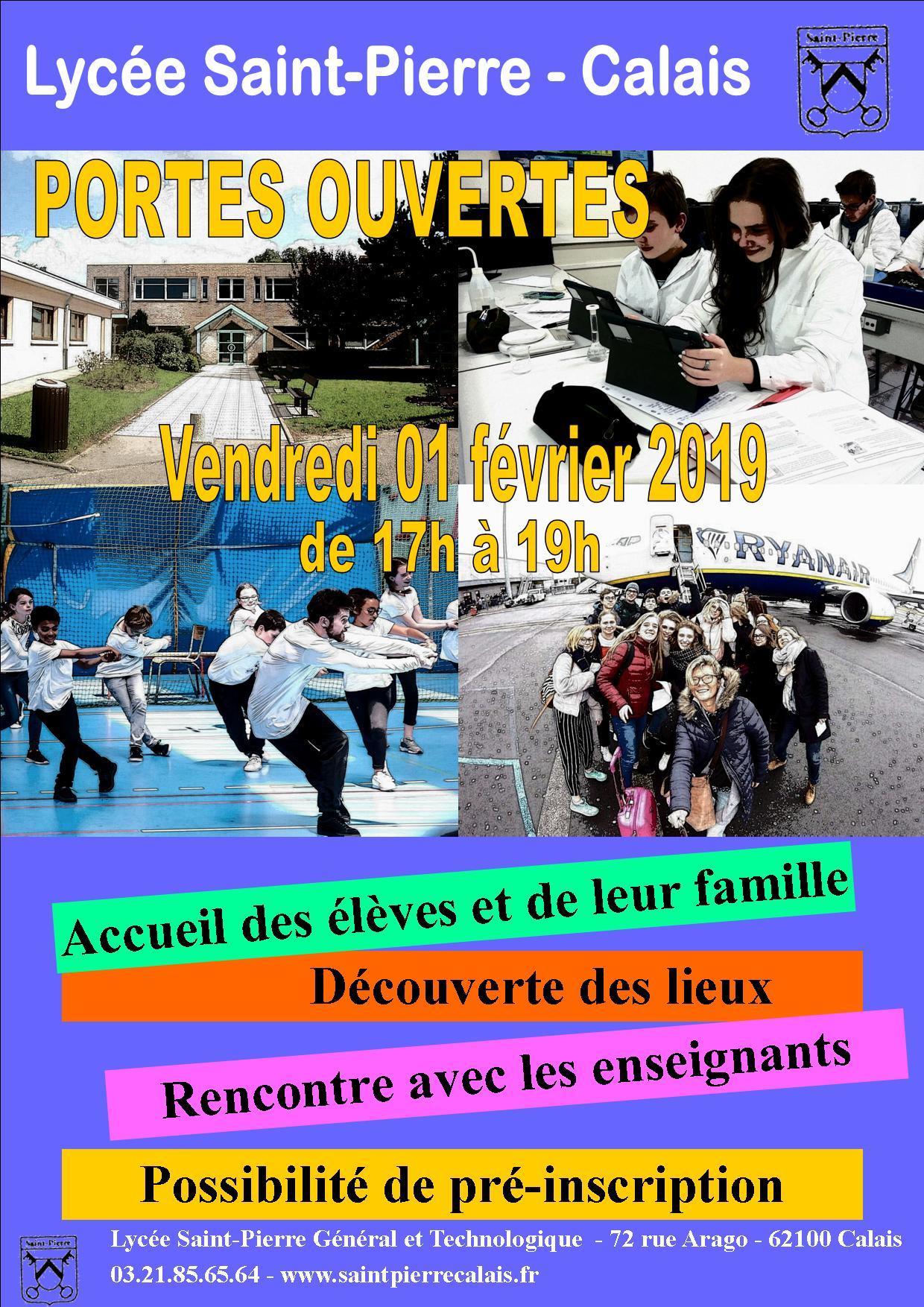 Affiche Portes ouvertes Lycée février 2019